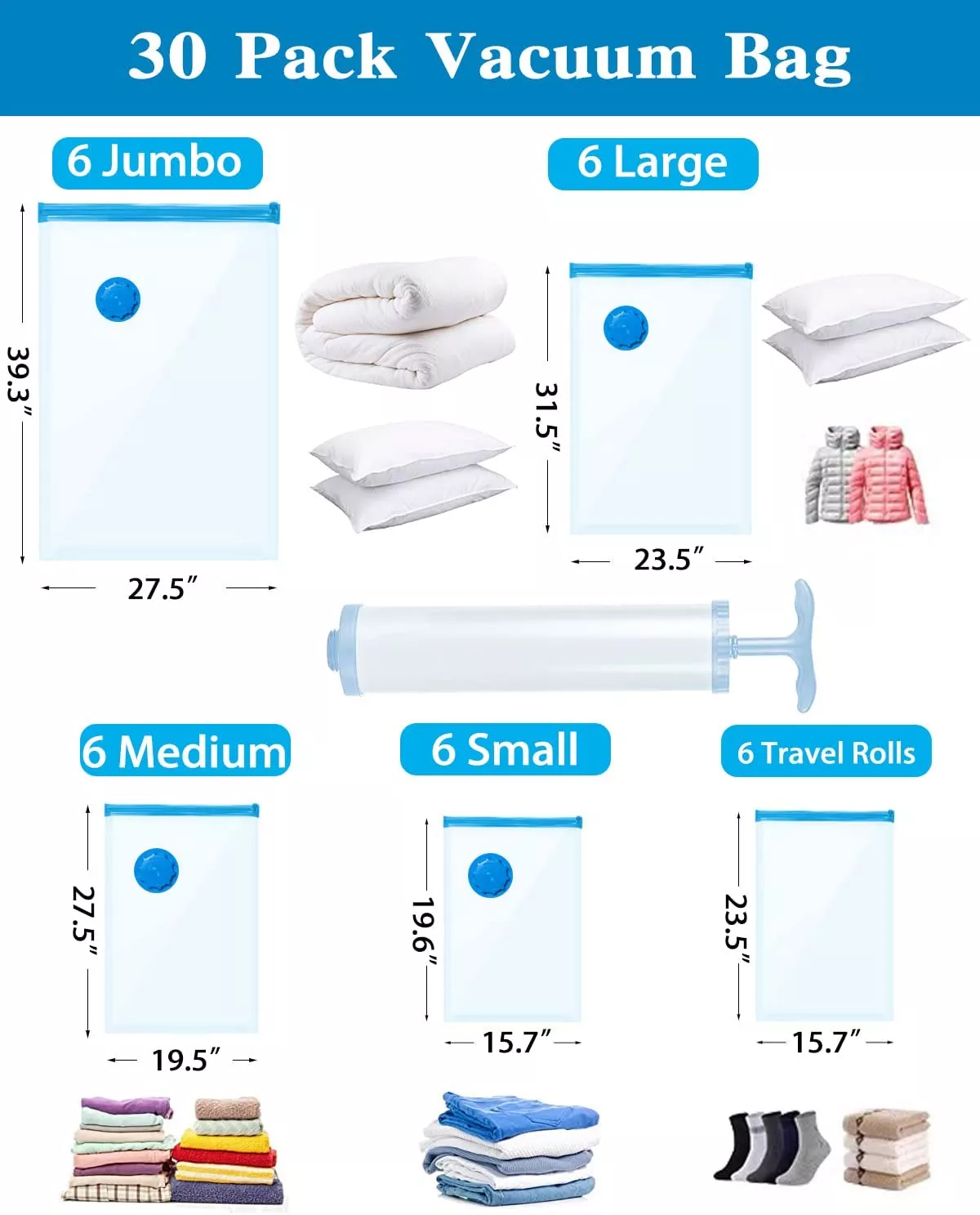 Factory hot sale Household vacuum storage bag compression bag plastic space saver bag