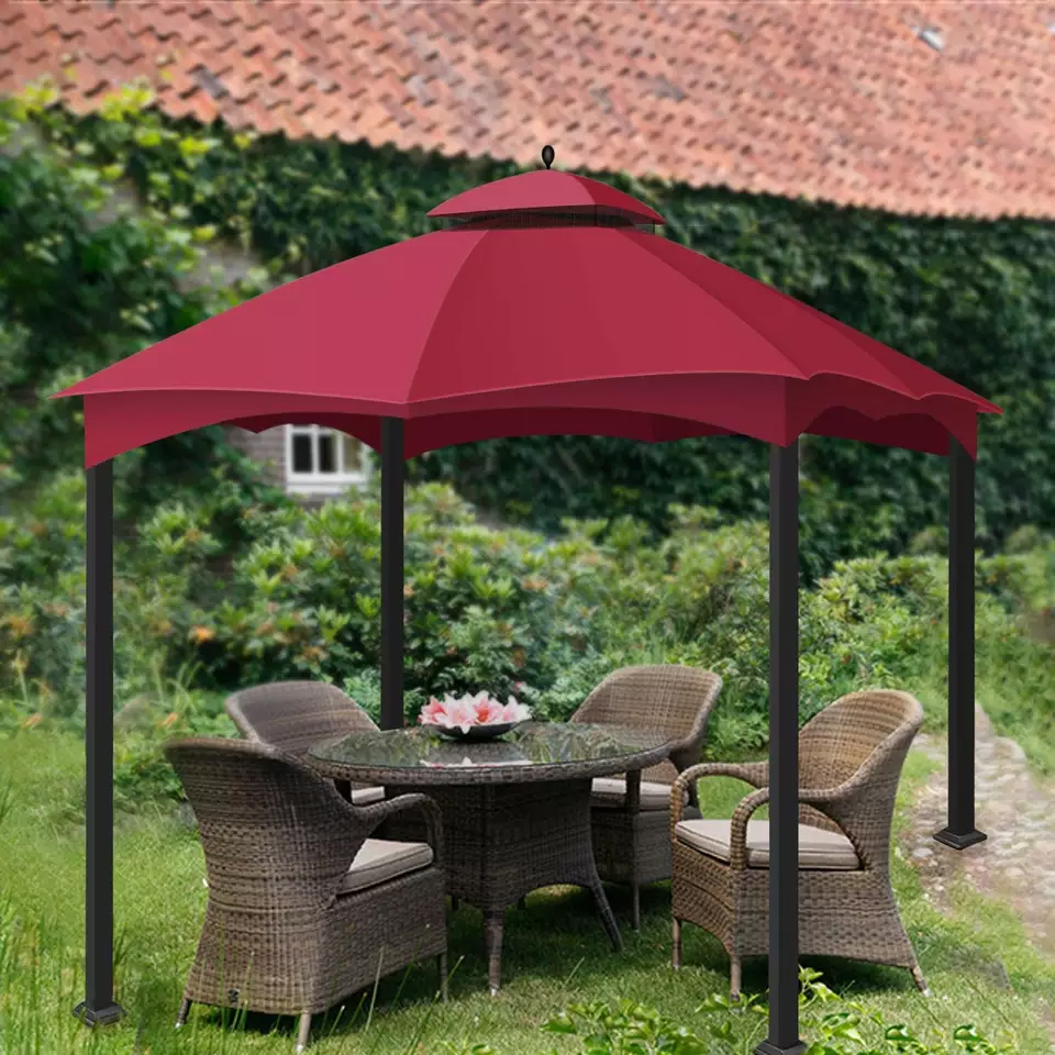 Wine red Oxford is waterproof and durable, suitable for outdoor garden gardening, gazebo replacement roof
