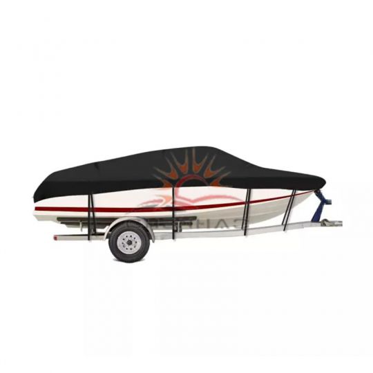 Factory Price Sales 600D Nylon Waterproof and UV Resistant Trailerable Universal Black Boat Cover