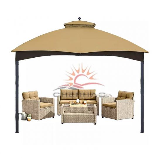 Gazebo pavilion replacement roof outdoor BBQ garden double storey awning with vent