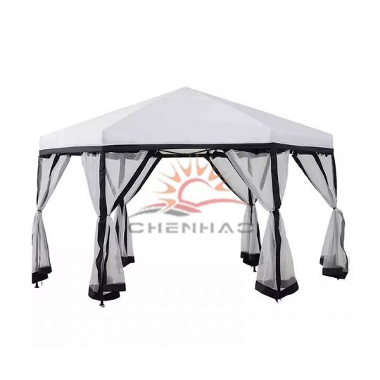 Gazebo patio waterproof canopy replacement cover, striped Oxford cloth, outdoor garden replacement canopy.