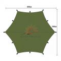Factory price 210T Polyester Ripstop rainfly hexagon camping tarp tent Shelter outdoor